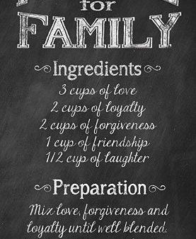 SB291 - Recipe for Family - 9x18 Online Hot Sale